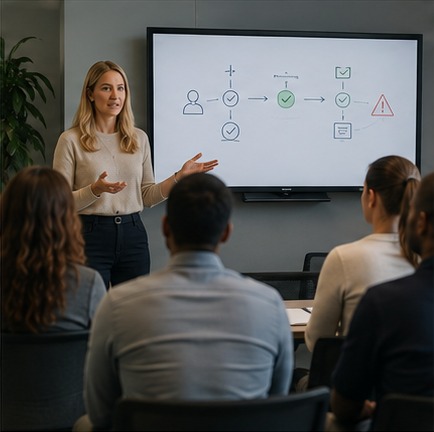 Training session during workflow launch